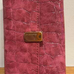 Liz Claiborne Wallet - Faux Crocodile pattern dark pink.